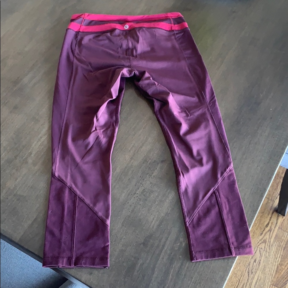 lululemon size 6 red leggings